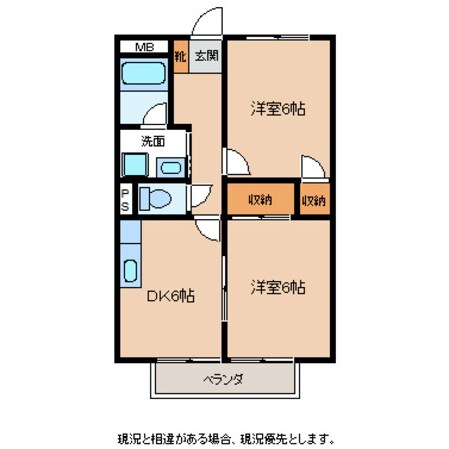 マルベリーハイツ2の物件間取画像